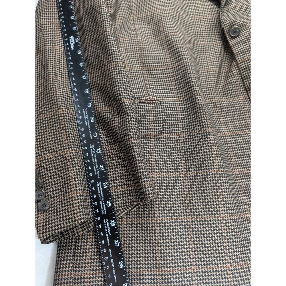 Jos A Bank Signature Suit Jacket Brown Glenn Check 56P R 60